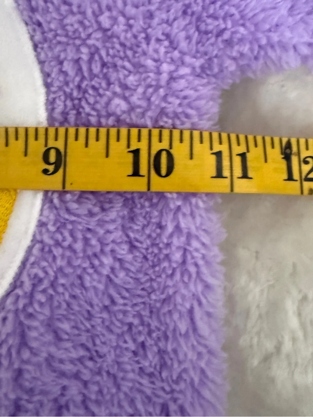 Purple Plush Bear Footed One-Piece with Rainbow Appliqué - Kids Fuzzy